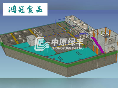 山東鴻冠食品有限公司2000m3/d 生產(chǎn)廢水處理